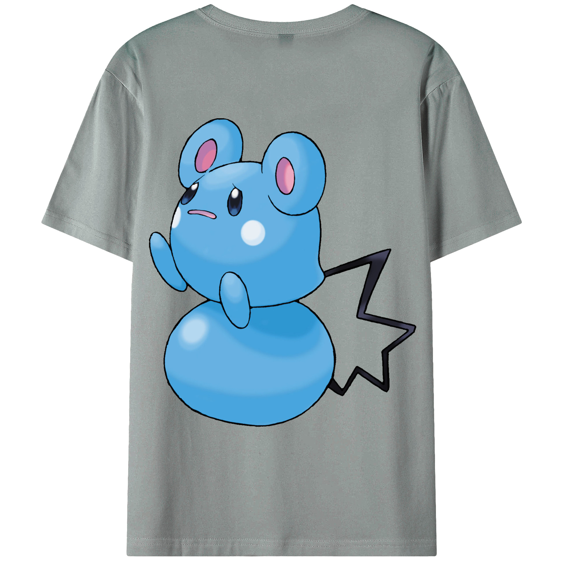 （画像用） ポケットモンスター Pokémon 綿100％ メンズ半袖Tシャツ（バックプリント） 通気性